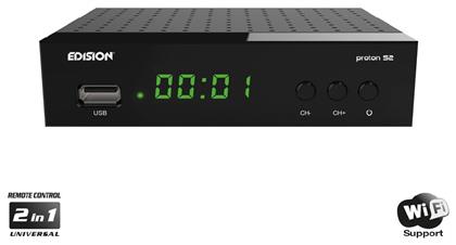 Δορυφορικός Αποκωδικοποιητής PROTON S2 01-07-0024 Full HD (1080p) DVB-S / DVB-S2 σε Μαύρο Χρώμα Edision