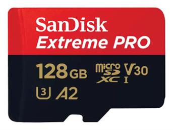 Extreme Pro microSDXC 128GB Class 10 U3 V30 A2 UHS-I Sandisk από το e-shop