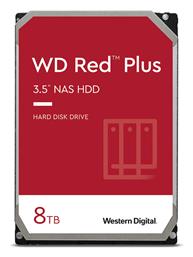 Red Plus 8TB HDD Σκληρός Δίσκος 3.5'' SATA III με 128MB Cache για NAS / Server Western Digital
